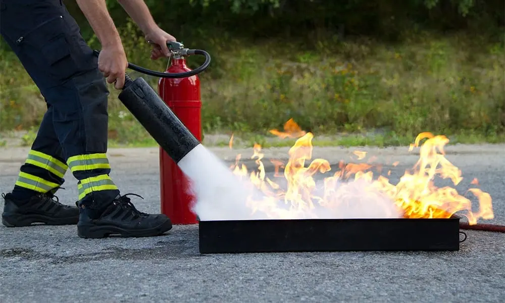 Fire safety equipment on site